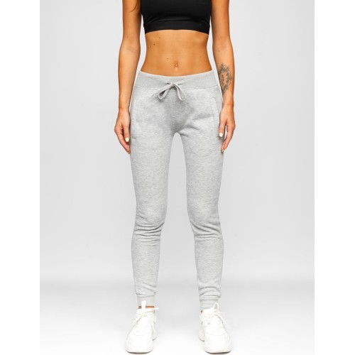 J.Style Women's Fleece Sports Pants Grey 68CK01-2