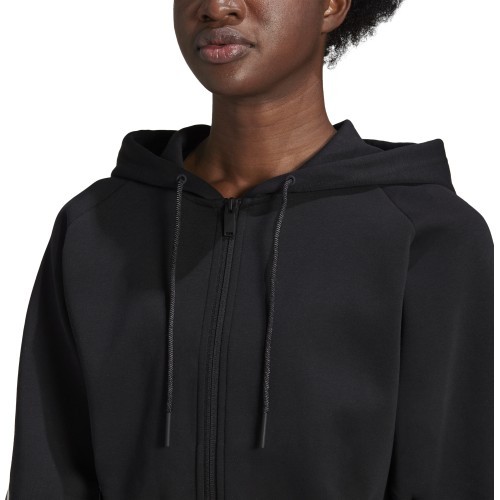 Женская толстовка Adidas W FI 3S FZ Hoodie, чёрная GL0339