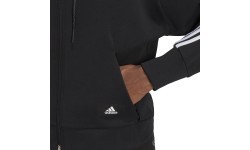 Женская толстовка Adidas W FI 3S FZ Hoodie, чёрная GL0339