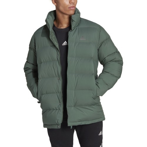 Мужская пуховая куртка Adidas Helionic Mid, зелёная, HG6282