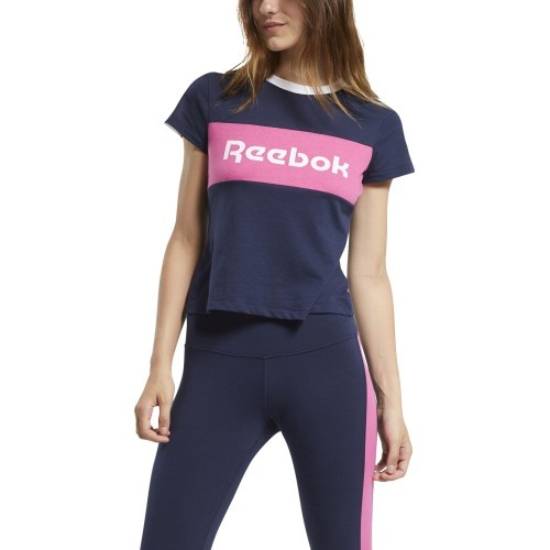 Reebok Te Linear Logo Deta Blue Women's Blouse