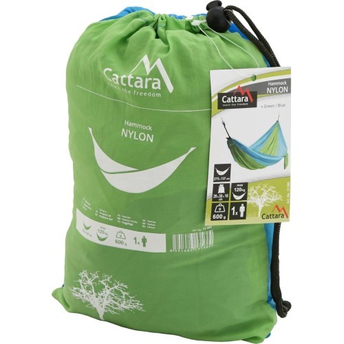 Hammock Cattara Nylon - Green/Blue 275x137cm