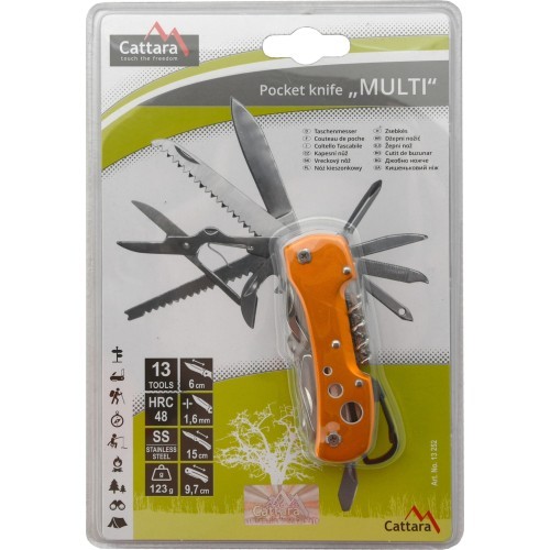 Складной нож Cattara Multi 10 см