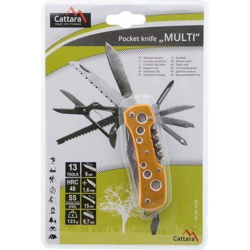 Складной нож Cattara Multi 10 см