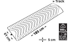 Pripučiamas kilimėlis Cattara Track, mėlynas, 215x61 cm