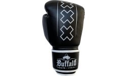 Buffalo Outrage boxing gloves black and white 10oz