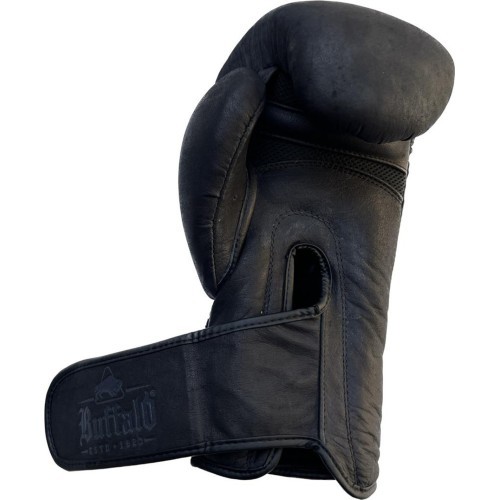 Боксерские перчатки Buffalo Leather черные 14oz