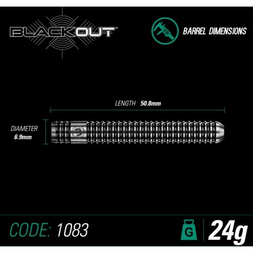 Дротики Winmau Blackout Steel Tip 24 г