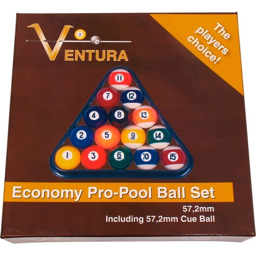 Ventura Economy Pro-Pool Ball Set 57.2mm