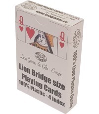 Lion Single 100% plastikinės žaidimų kortos Bridge