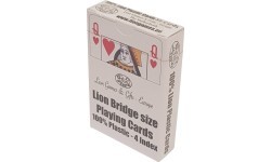 Lion Single 100% plastikinės žaidimų kortos Bridge