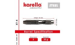 Karella XT-4 smiginio strėlytės su plieniniais smaigaliais 22 g
