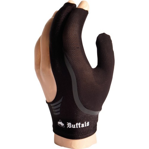 Двусторонняя бильярдная перчатка Buffalo, чёрная, размер M