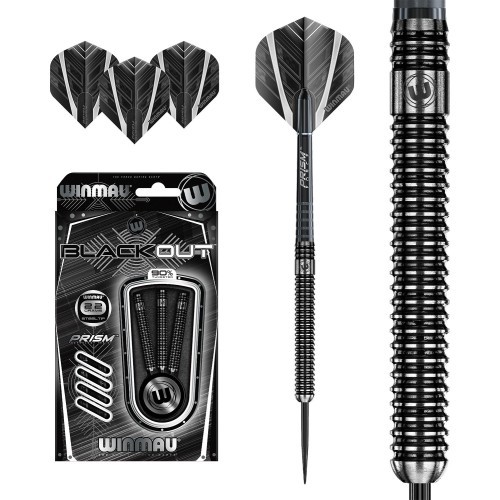 Дротики Winmau Blackout со стальным наконечником 22 г