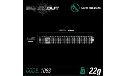 Дротики Winmau Blackout со стальным наконечником 22 г