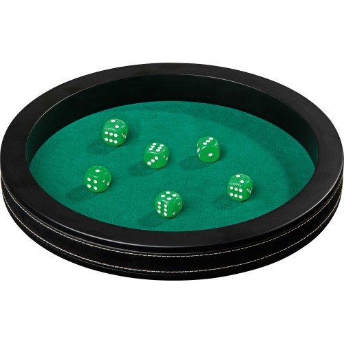 Philos dice tray artificial leather diameter 30cm