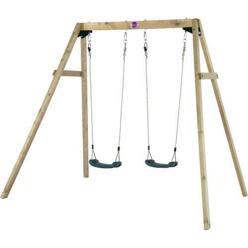 Двойные деревянные качели Plum