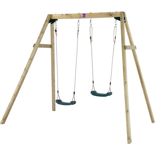  Double Wooden Swing Plum 