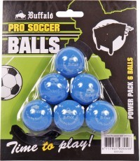 Table Soccer Balls Set Buffalo Pro, Blue, 6 pcs