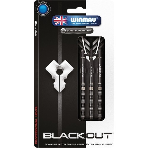 Дротики Winmau Blackout со стальным наконечником 26 г