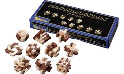 Game Philos Wooden Puzzle Assortment, 10 Puzzles 6922