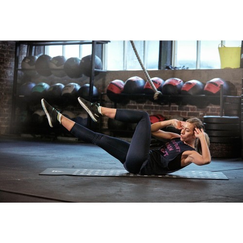 Treniruočių kilimėlis Reebok Spots 7 mm, juodas