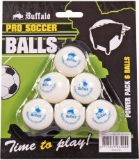 Набор мячей для настольного футбола Buffalo Pro, белые, 6 шт.