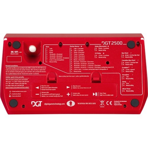 DGT 2500 digital chess clock FIDE