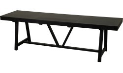 Shuffleboard uždangalas, uosio mediena, 9ft, juodas