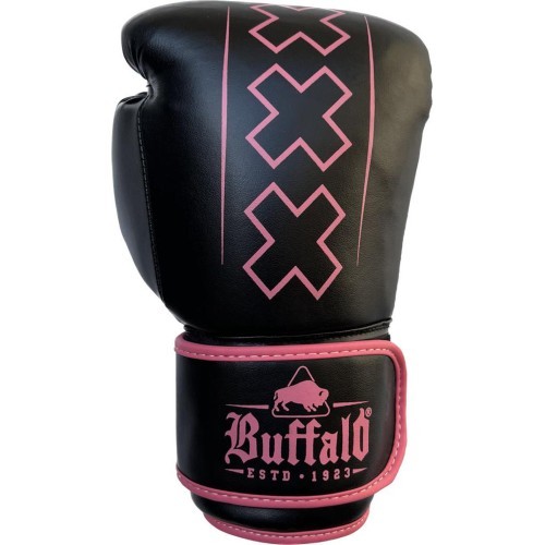 Buffalo Outrage bokso pirštinės, juodos ir rožinės, 10 oz