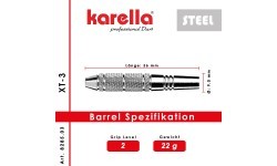 Karella XT-3 steel tip darts 22 grams