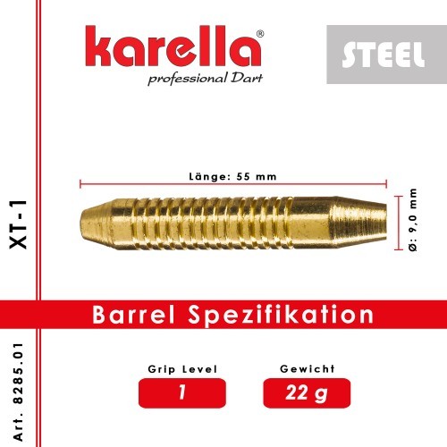 Karella XT-1 smigiai plieniniais smaigaliais 22 g