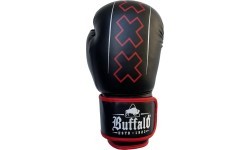 Buffalo Outrage boxing gloves black and red 12oz