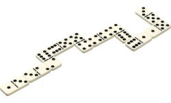 Domino žaidimas Philos Double 6, 19x12 cm