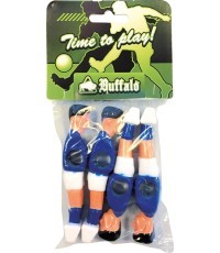 Игроки для настольного футбола Buffalo, синие / белые, 13 мм, 4 шт.