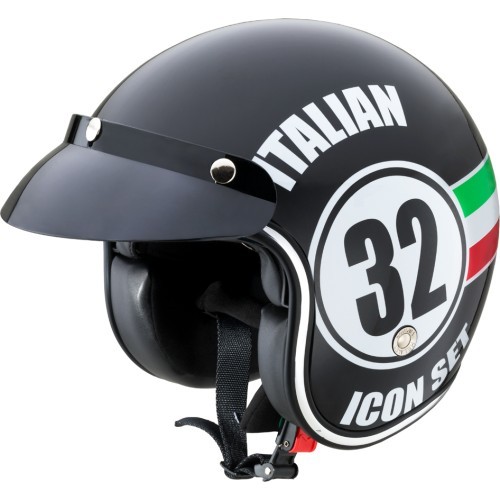 Motorcycle Helmet W-TEC Café Racer - Black