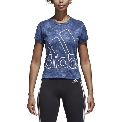 Футболка Adidas W Id Slim Tee, синяя, CG1002