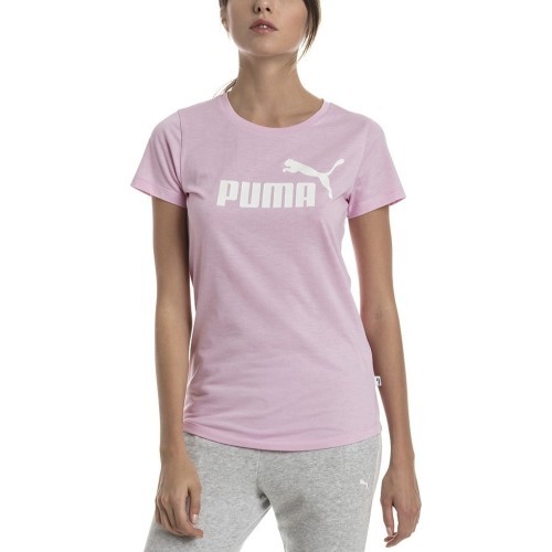 Женская футболка Puma Ess+ Logo Heather Pink 852127 21