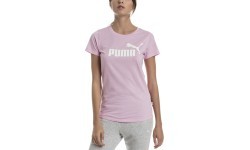 Женская футболка Puma Ess+ Logo Heather Pink 852127 21