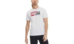 Puma Marškinėliai Flock Graphic Tee White