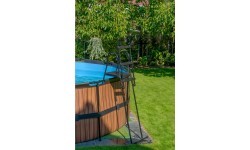 EXIT pool ladder for frame height of 108-122cm - black