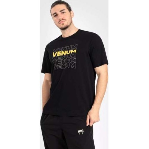 Venum Vertigo Vyriški marškinėliai trumpomis rankovėmis - Black/Yellow