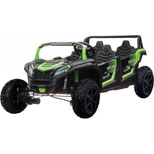 Keturvietis bagis ATV Racing UTV2000 su ličio jonų akumuliatoriumi, žalias