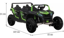 Четырёхместный багги ATV Racing UTV2000 с литий-ионным аккумулятором, зелёный