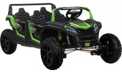 Keturvietis bagis ATV Racing UTV2000 su ličio jonų akumuliatoriumi, žalias
