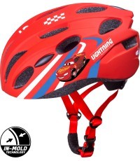Cycling Helmet Dvirtex Cars, Size 52-56 cm, Red