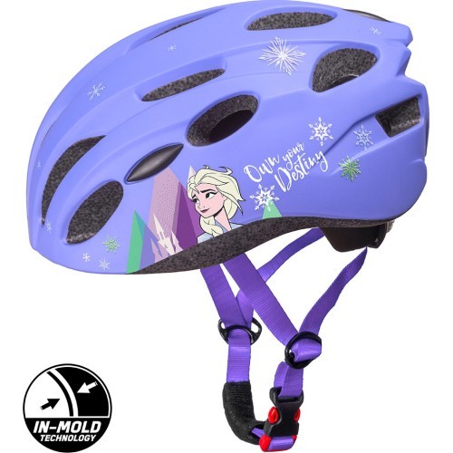 Велосипедный шлем Dvirtex Frozen, размер 52-56 см, фиолетовый