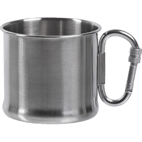Nerūdijančio plieno puodelis su karabinu 500 ml