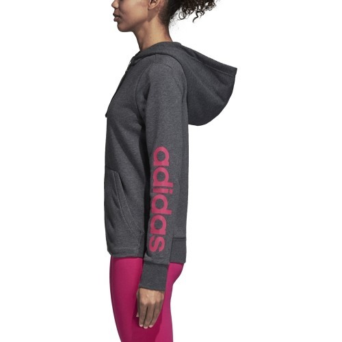 Adidas Ess Lin FZ Hoodie sweatshirt Grey CZ5720