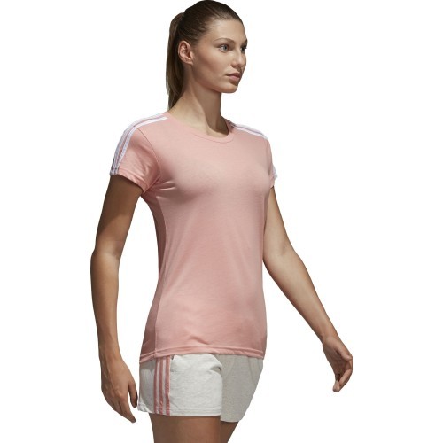 Adidas Essentials 3-Stripes Blouse Pink White CF8833